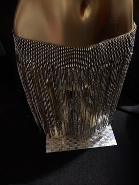 Windsor Silver Rhinestone Fringe Hip Chain